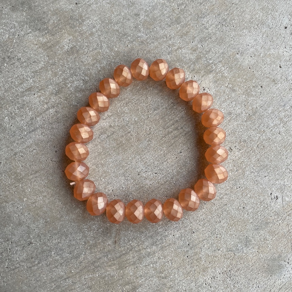 Semi-Matte Pink Beaded Bracelet